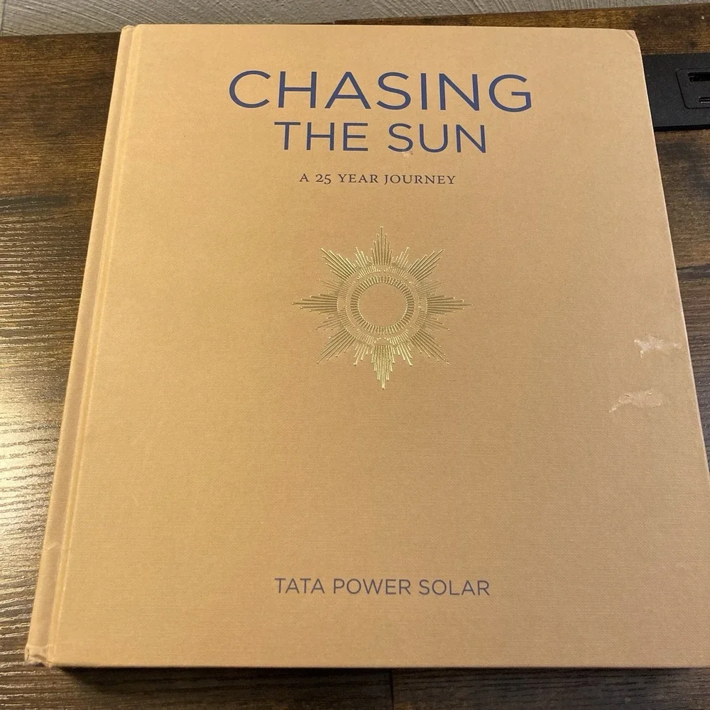 Chasing the Sun Tata Solar‎ Power in India Oversized Coffee Table Book Nice Rare